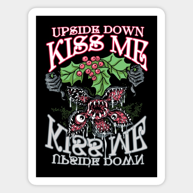 Upside Down Mistletoe Kiss Me Magnet by WeaselPop